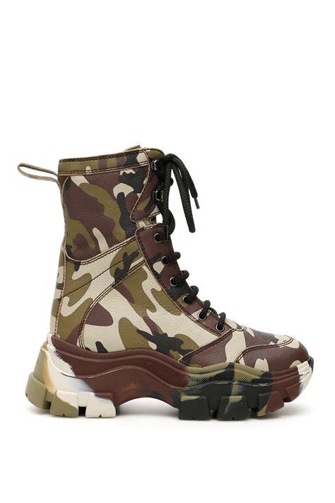 prada camouflage boots|prada nylon combat boots.